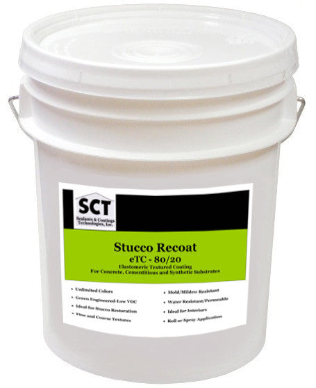 Stucco Recoat 80/20 Textured Coating - Coarse